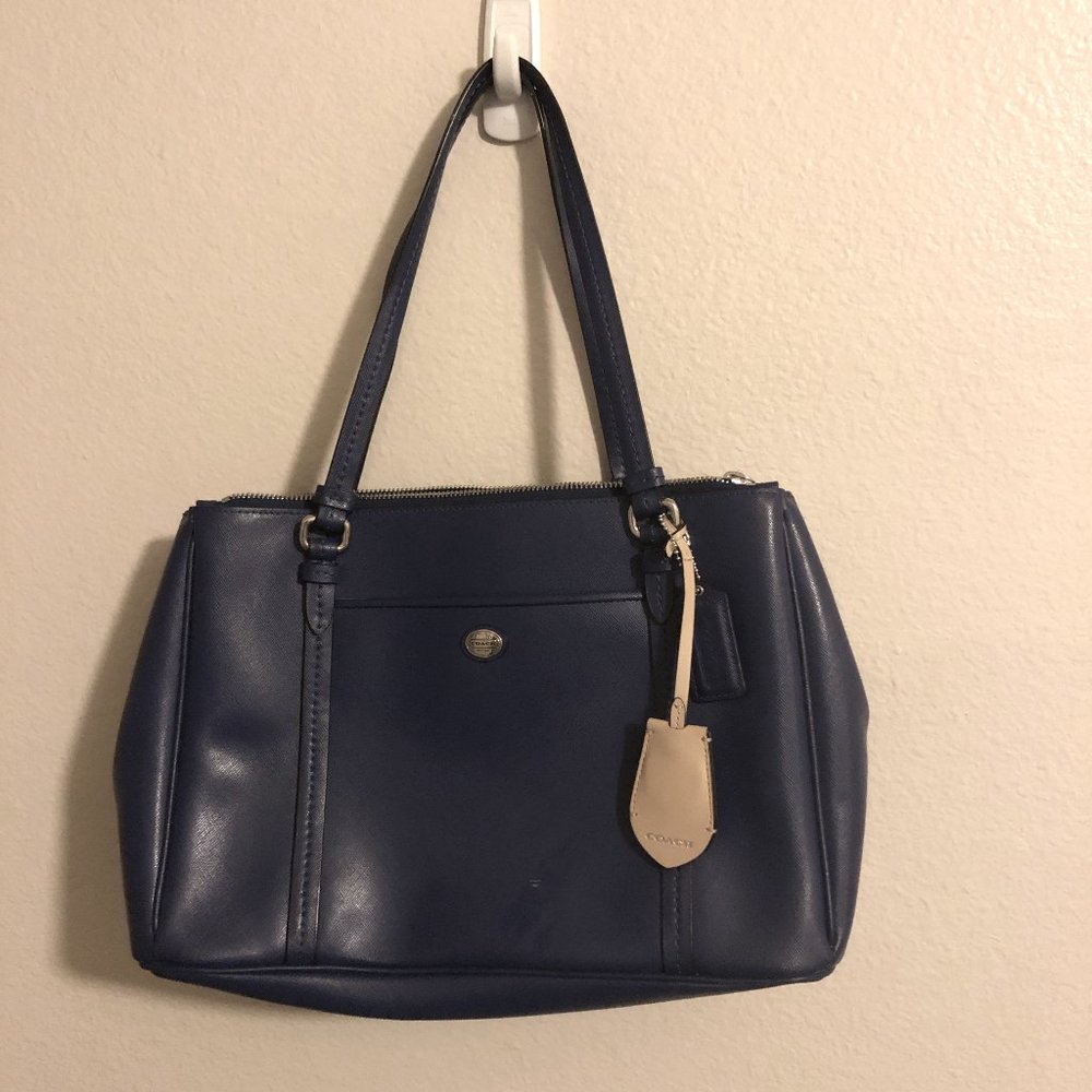 Blue Coach Shoulder Bag